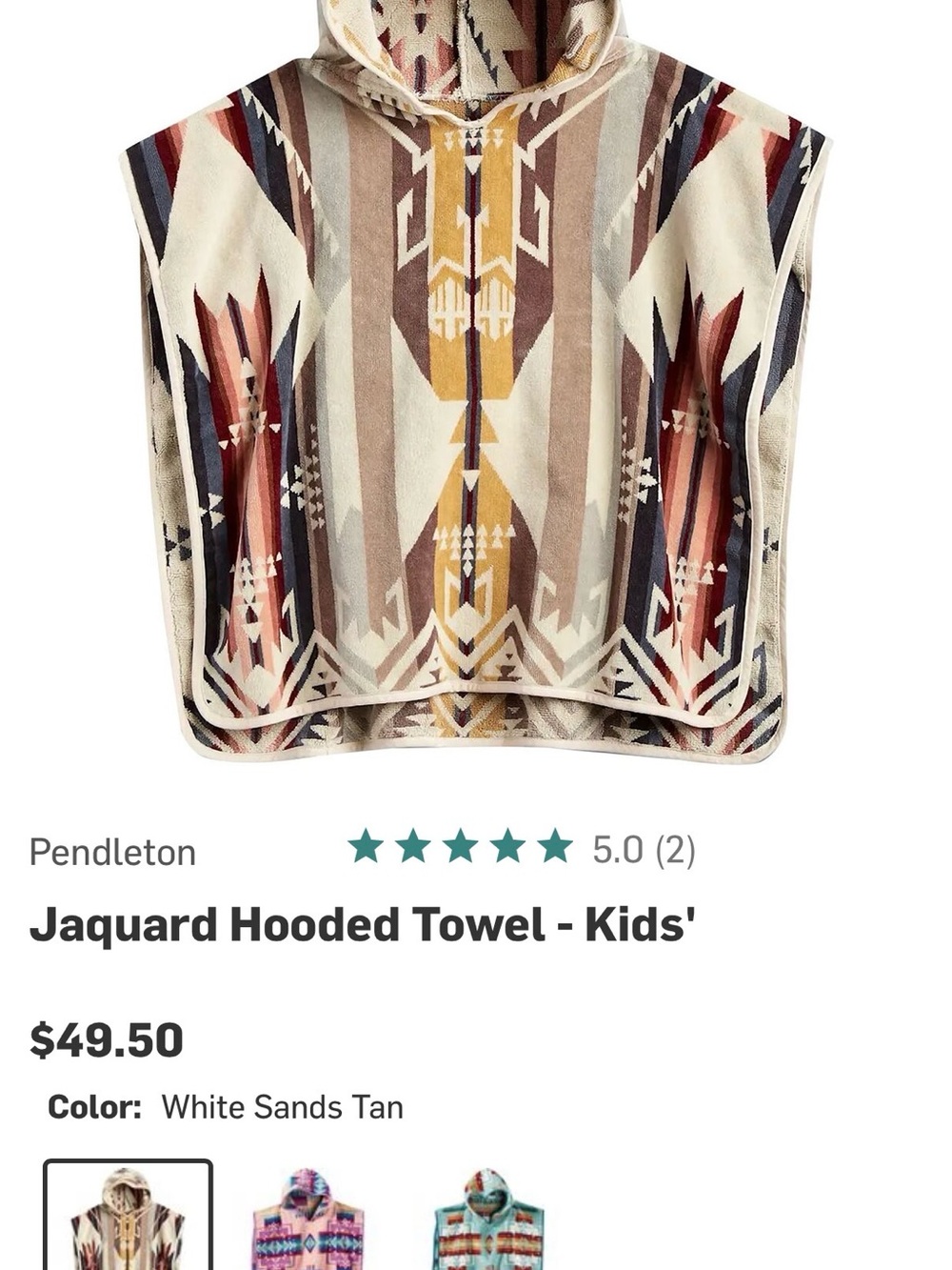 Pendleton Kids Hooded wearable towel 🤎